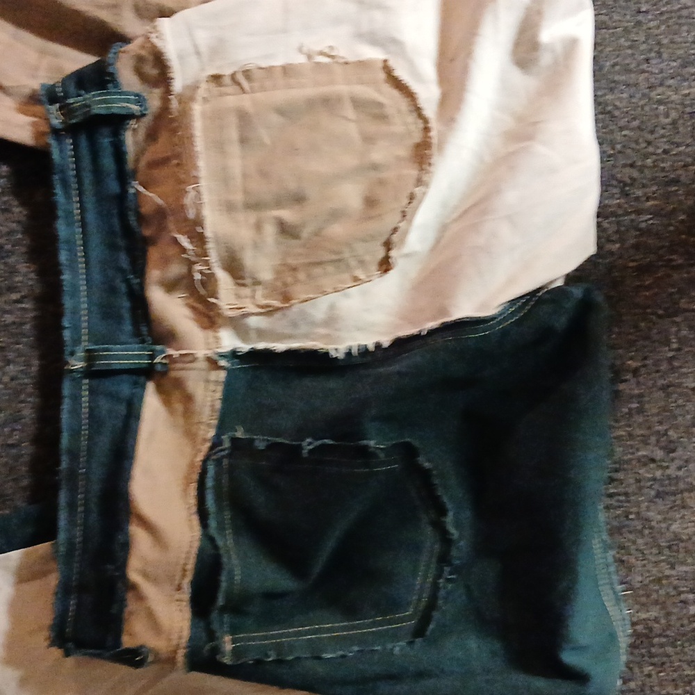 Retro Patch Work Raw Hem Jeans - Picture 10 of 10